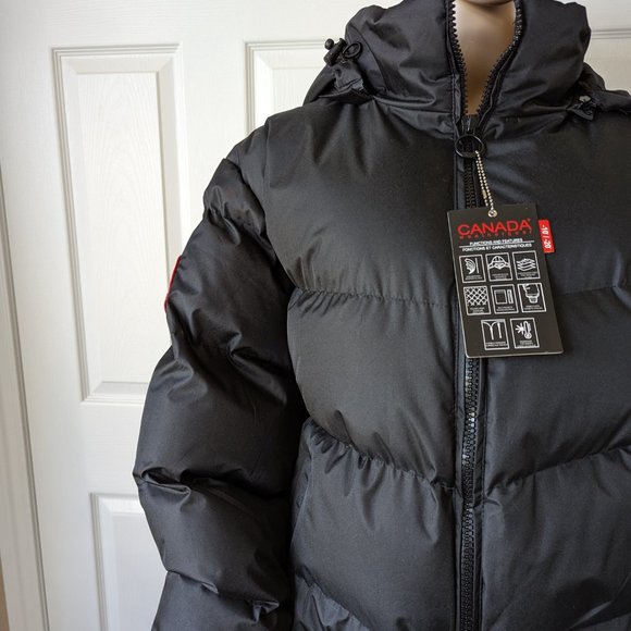 NWT Black Canada Weather Gear Bubble Bomber Jacket with Hood Women's Siz… - Picture 5 of 14